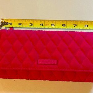 Vera Bradley Bright Pink Tri fold wallet